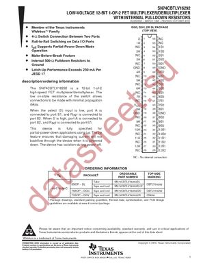 74CBTLV16292DLRG4 datasheet  